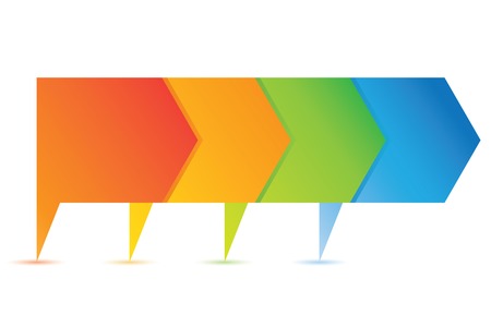 speech bubble template process chartのイラスト素材