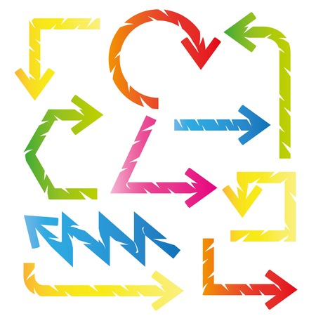 colorful arrowsのイラスト素材