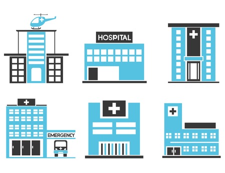 hospital iconsのイラスト素材