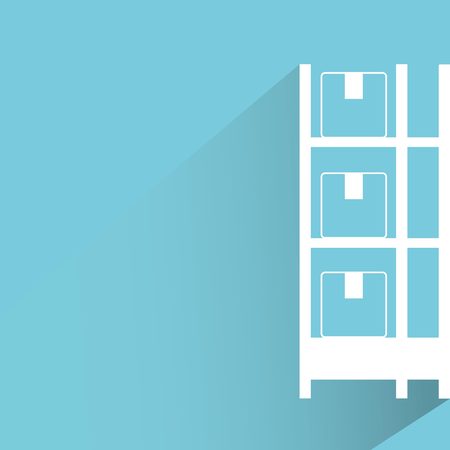 boxes in warehouseのイラスト素材