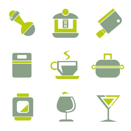 kitchen iconsのイラスト素材