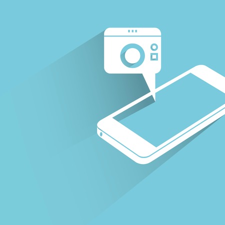 smart phone cameraのイラスト素材