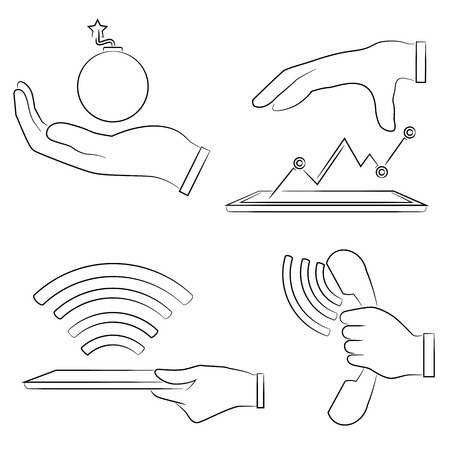 hand gesturesのイラスト素材