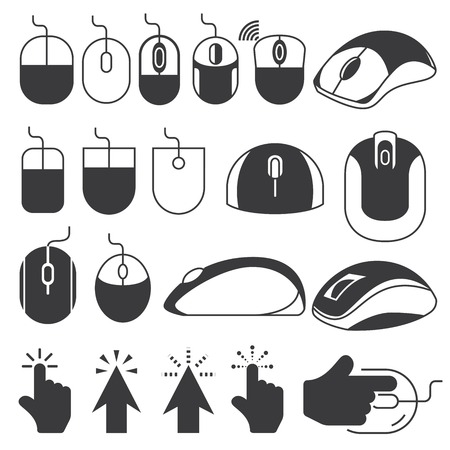 computer mouse iconsのイラスト素材