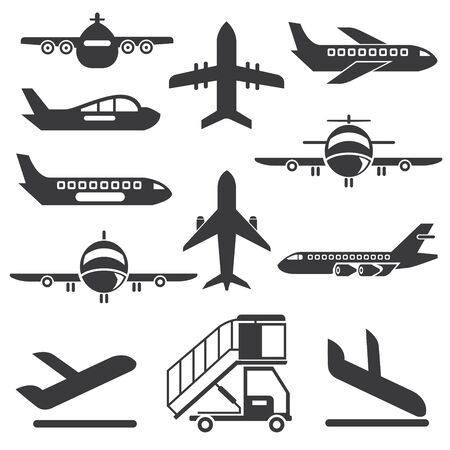 plane iconsのイラスト素材