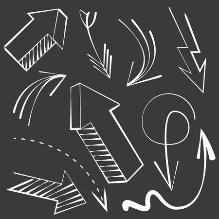 doodle arrowsのイラスト素材