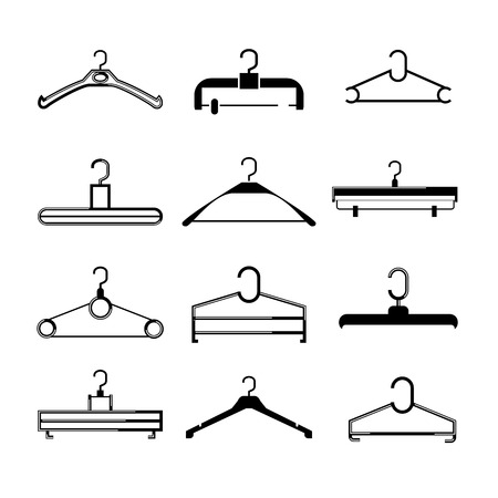 clothes hanger iconsのイラスト素材