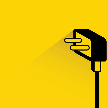 plug on yellow のイラスト素材