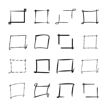 black highlighting framesのイラスト素材