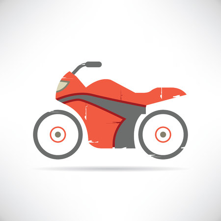 red sport motorcycleのイラスト素材