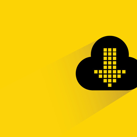 cloud downloadのイラスト素材