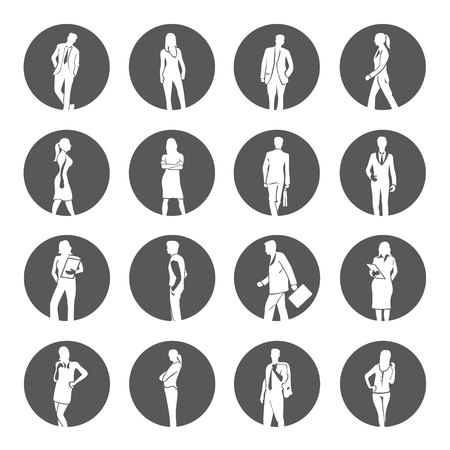 business people iconsのイラスト素材