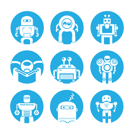 robot iconsのイラスト素材
