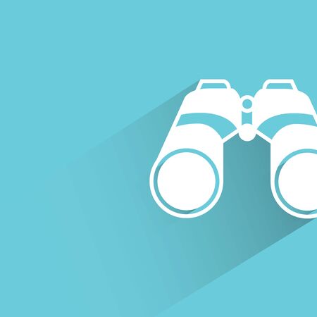 binocular on blue backgroundのイラスト素材