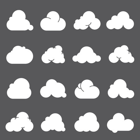 cloud iconsのイラスト素材