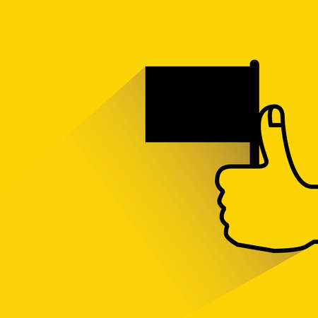 hand holding flagのイラスト素材