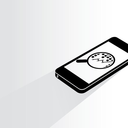 mobile analyticsのイラスト素材
