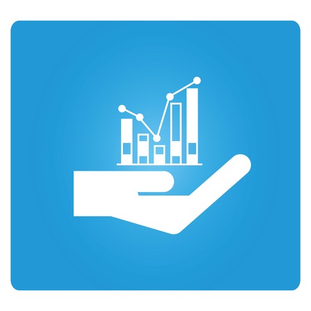 hand holding chartのイラスト素材