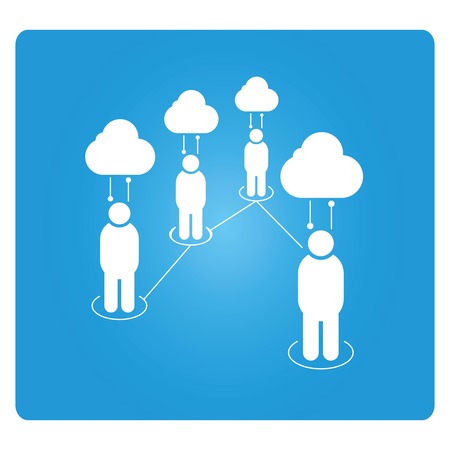 cloud communication, cloud connectionのイラスト素材