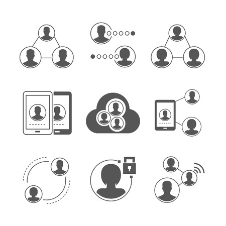 social network iconsのイラスト素材