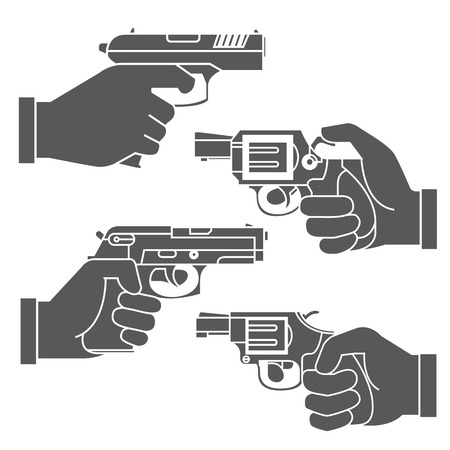 hand holding gunのイラスト素材