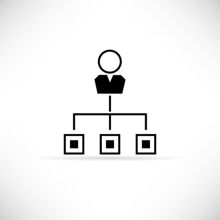 business hierarchy, organization chartのイラスト素材