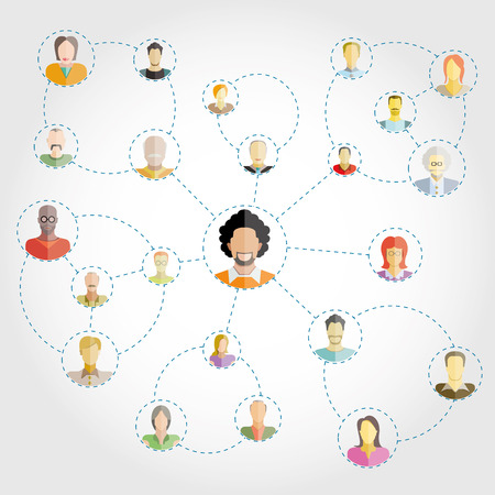 people networkのイラスト素材