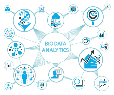 big data analytics conceptのイラスト素材