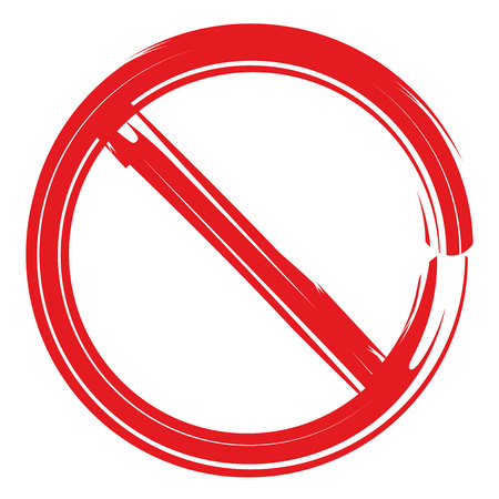 Red ban sign, stop signのイラスト素材