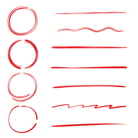 Vector of red hand drawn circle markers - ID:1-76913873 - Royalty Free ...