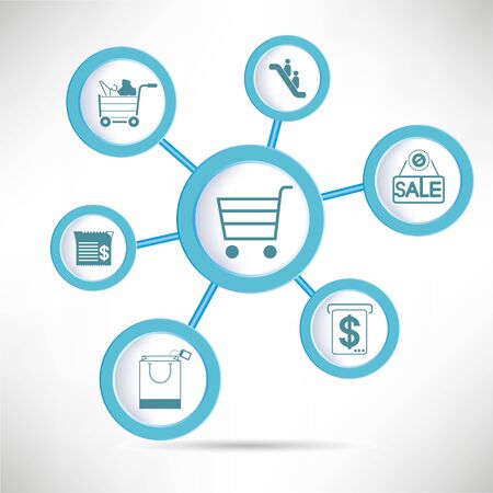 shopping diagramのイラスト素材