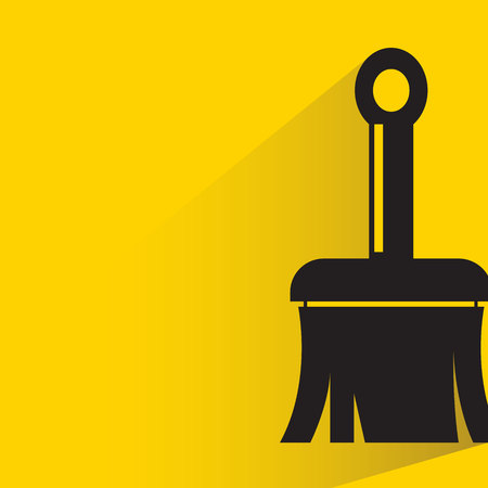 painting brush icon on yellow backgroundのイラスト素材