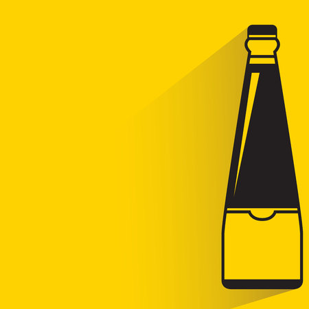 bottle on yellowのイラスト素材
