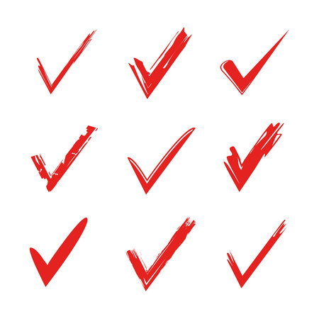 red check marksのイラスト素材