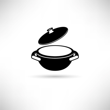 Pot icon vector illustration on white background.のイラスト素材