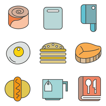 food icons Vector illustration.のイラスト素材
