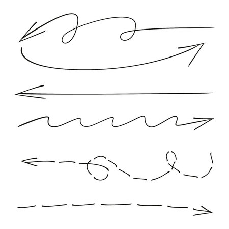 hand drawn arrowsのイラスト素材