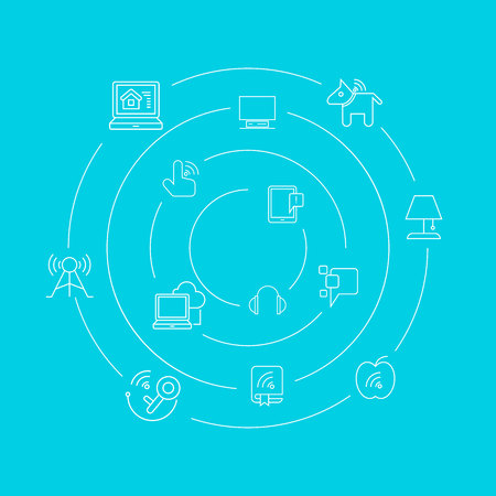 internet of things and smart home concept backgroundのイラスト素材