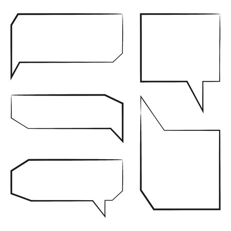 A set of speech bubblesのイラスト素材