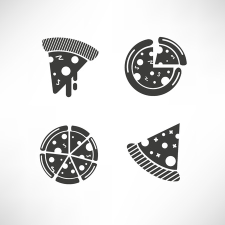 pizza iconsのイラスト素材