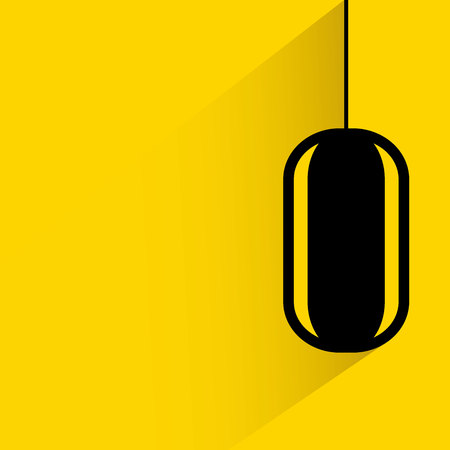 ceiling lamp on yellowのイラスト素材