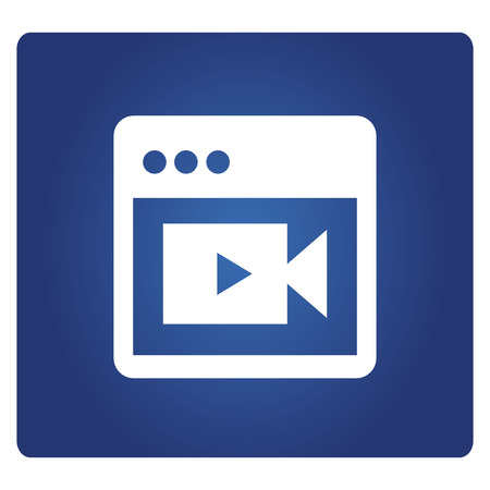 video camera on website blue backgroundのイラスト素材
