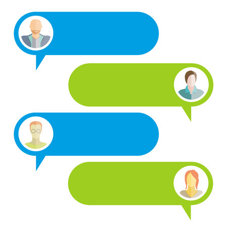 chat bubble, chat dialogのイラスト素材