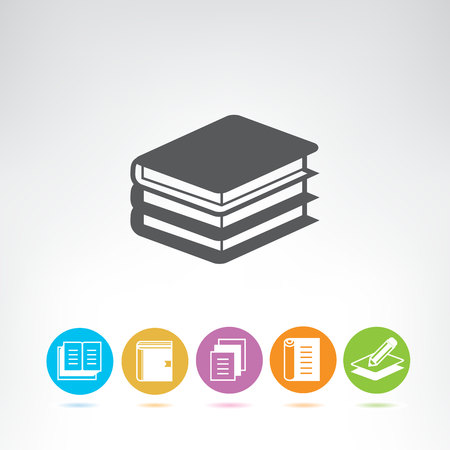 book icons setのイラスト素材