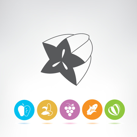 fruit icons setのイラスト素材