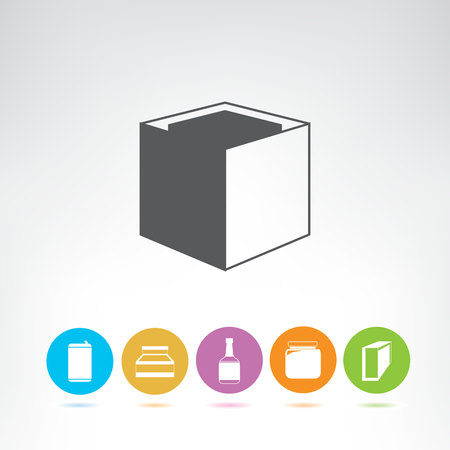 packaging icons setのイラスト素材