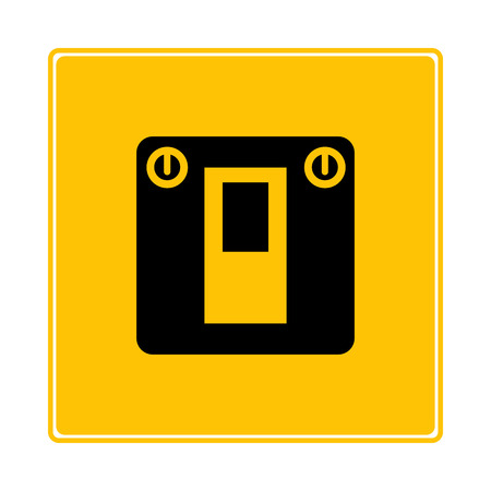 switch symbol in yellow backgroundのイラスト素材
