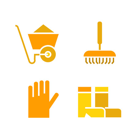 garden tool iconsのイラスト素材