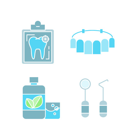 dental icons setのイラスト素材