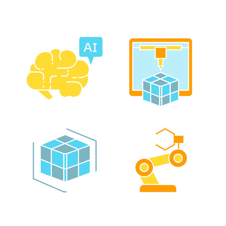 robotics and artificial intelligence icons